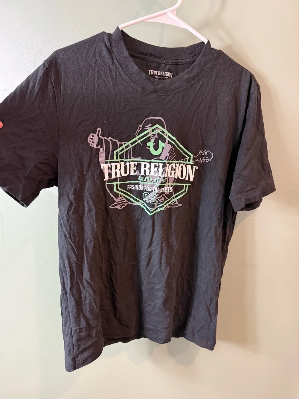 True Religion Black Graphic Logo Tee - Men's